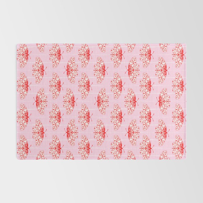 Butterfly Pink Red Rug Gallery Image 2