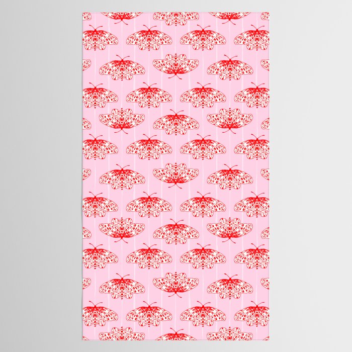 Butterfly Pink Red Tablecloth Gallery Image 2