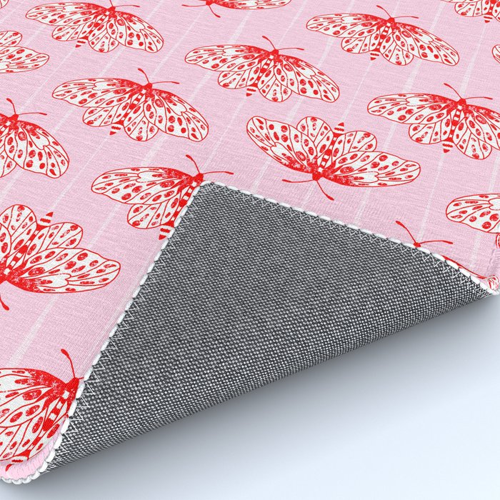 Butterfly Pink Red Rug Gallery Image 4
