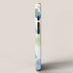 Abstract Art 180714 Abstract 16 Blue Green Watercolour | Watercolor Brush Strokes iPhone Case Gallery Image 2