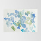 Abstract Art 180714 Abstract 16 Blue Green Watercolour | Watercolor Brush Strokes Rug Gallery Image 2