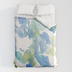Abstract Art 180714 Abstract 16 Blue Green Watercolour | Watercolor Brush Strokes Duvet Cover Gallery Image 6