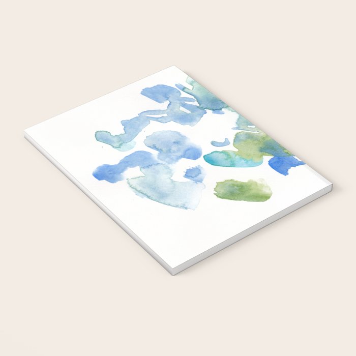Abstract Art 180714 Abstract 16 Blue Green Watercolour | Watercolor Brush Strokes Notebook Gallery Image 3