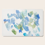 Abstract Art 180714 Abstract 16 Blue Green Watercolour | Watercolor Brush Strokes Cutting Board Gallery Image 1