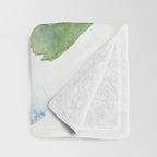 Abstract Art 180714 Abstract 16 Blue Green Watercolour | Watercolor Brush Strokes Throw Blanket Gallery Image 3