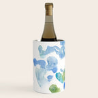 Abstract Art 180714 Abstract 16 Blue Green Watercolour | Watercolor Brush Strokes Wine Chiller Gallery Image 2