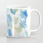 Abstract Art 180714 Abstract 16 Blue Green Watercolour | Watercolor Brush Strokes Coffee Mug Gallery Image 1