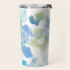 Abstract Art 180714 Abstract 16 Blue Green Watercolour | Watercolor Brush Strokes Travel Mug Gallery Image 2