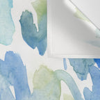 Abstract Art 180714 Abstract 16 Blue Green Watercolour | Watercolor Brush Strokes Wall Tapestry Gallery Image 3