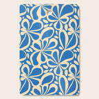 Blue abstract flower art pattern Cutting Board Gallery Image 1