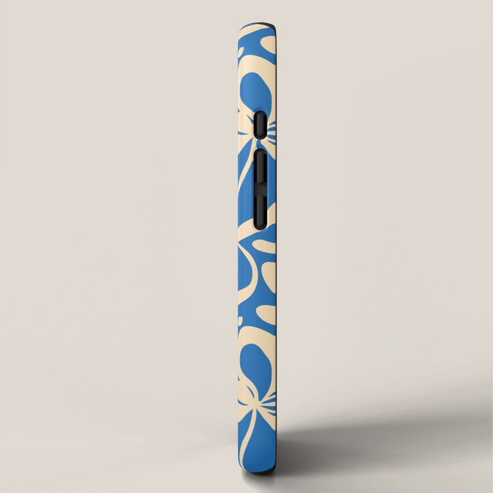 Blue abstract flower art pattern iPhone Case Gallery Image 2