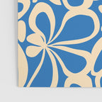 Blue abstract flower art pattern Poster Gallery Image 3