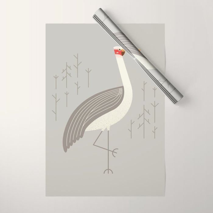 Brolga, Bird of Australia Wrapping Paper Gallery Image 1