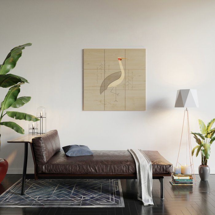 Brolga, Bird of Australia Wood Wall Art Gallery Image 2