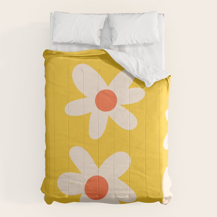 Happy Golden Daisies | Yellow Daisies | Summer Flowers Comforter Gallery Image 1
