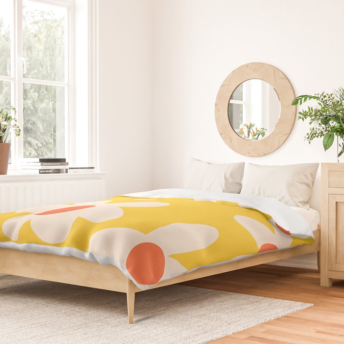 Happy Golden Daisies | Yellow Daisies | Summer Flowers Duvet Cover Gallery Image 2