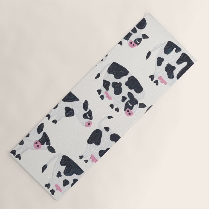 Cow Collection - White Yoga Mat Gallery Image 1