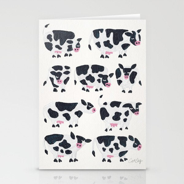 Cow Collection - White Stationery Card Gallery Image 2