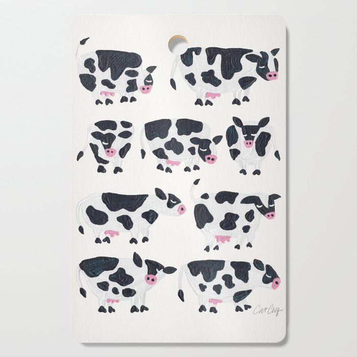Cow Collection - White Cutting Board Gallery Image 1