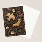 Secret Garden Spring Birds - Forest Green Stationery Card Gallery Image 2