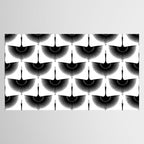 Japanese Crane Ornate Art Deco Monochrome Pattern Tablecloth Gallery Image 2