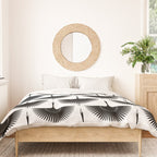 Japanese Crane Ornate Art Deco Monochrome Pattern Duvet Cover Gallery Image 3