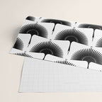 Japanese Crane Ornate Art Deco Monochrome Pattern Wrapping Paper Gallery Image 2