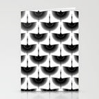 Japanese Crane Ornate Art Deco Monochrome Pattern Stationery Card Gallery Image 2
