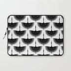 Japanese Crane Ornate Art Deco Monochrome Pattern Laptop Sleeve Gallery Image 1