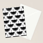 Japanese Crane Ornate Art Deco Monochrome Pattern Stationery Card Gallery Image 2