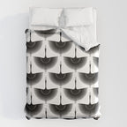 Japanese Crane Ornate Art Deco Monochrome Pattern Duvet Cover Gallery Image 6