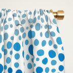 Japanese Art Navy Blue Wall Art Polkadot Abstract Print maximalist Wall Art Wabi Sabi Poster Window Curtain Gallery Image 2