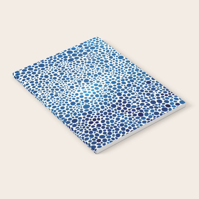 Japanese Art Navy Blue Wall Art Polkadot Abstract Print maximalist Wall Art Wabi Sabi Poster Notebook Gallery Image 2