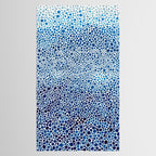 Japanese Art Navy Blue Wall Art Polkadot Abstract Print maximalist Wall Art Wabi Sabi Poster Tablecloth Gallery Image 2