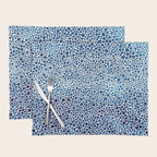 Japanese Art Navy Blue Wall Art Polkadot Abstract Print maximalist Wall Art Wabi Sabi Poster Placemat Gallery Image 1