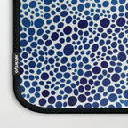 Japanese Art Navy Blue Wall Art Polkadot Abstract Print maximalist Wall Art Wabi Sabi Poster Laptop Sleeve Gallery Image 3