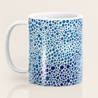 Japanese Art Navy Blue Wall Art Polkadot Abstract Print maximalist Wall Art Wabi Sabi Poster Coffee Mug Gallery Image 3