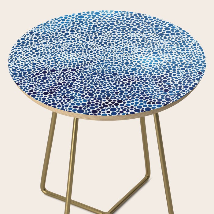 Japanese Art Navy Blue Wall Art Polkadot Abstract Print maximalist Wall Art Wabi Sabi Poster Side Table Gallery Image 2
