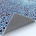 Japanese Art Navy Blue Wall Art Polkadot Abstract Print maximalist Wall Art Wabi Sabi Poster Rug Gallery Image 4
