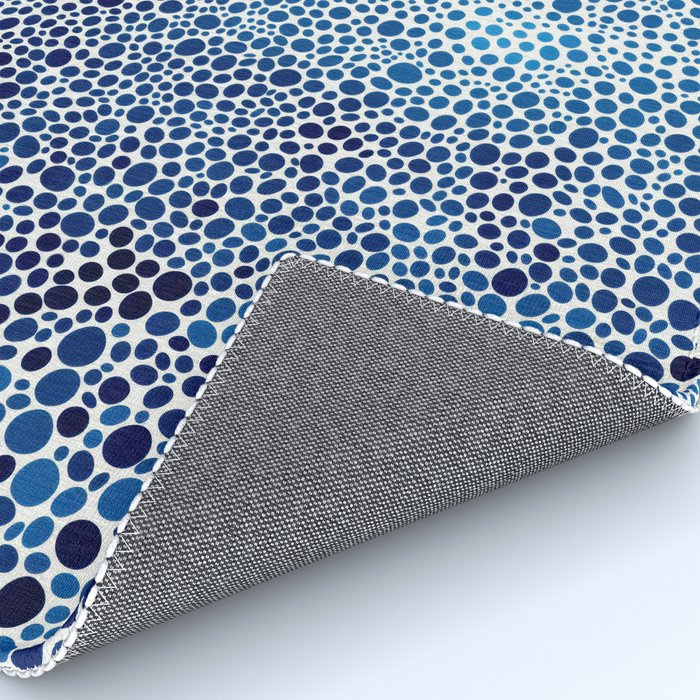 Japanese Art Navy Blue Wall Art Polkadot Abstract Print maximalist Wall Art Wabi Sabi Poster Rug Gallery Image 4