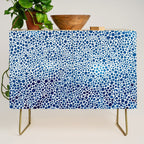 Japanese Art Navy Blue Wall Art Polkadot Abstract Print maximalist Wall Art Wabi Sabi Poster Credenza Gallery Image 1