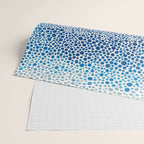 Japanese Art Navy Blue Wall Art Polkadot Abstract Print maximalist Wall Art Wabi Sabi Poster Wrapping Paper Gallery Image 2