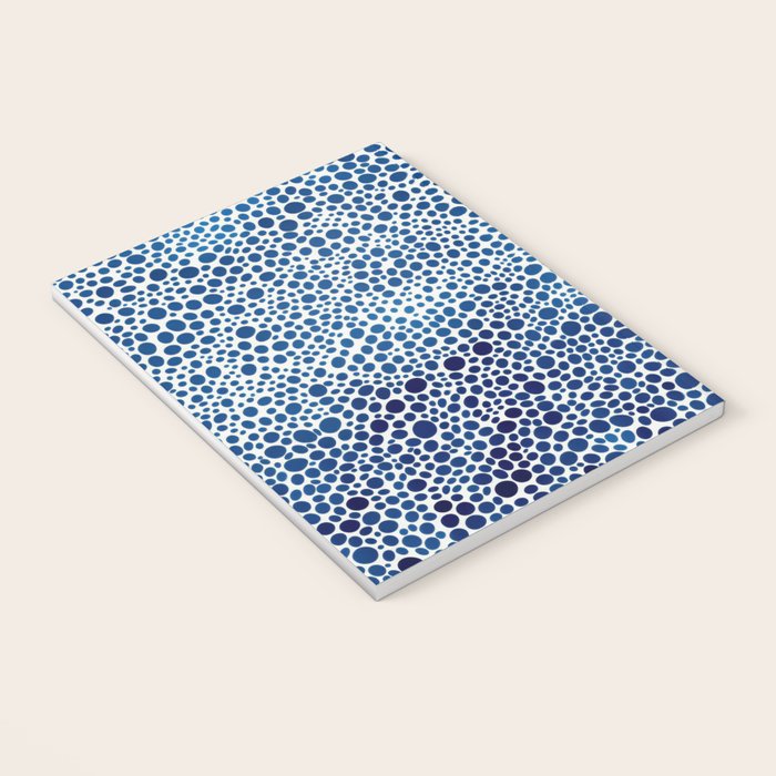 Japanese Art Navy Blue Wall Art Polkadot Abstract Print maximalist Wall Art Wabi Sabi Poster Notebook Gallery Image 3