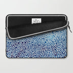 Japanese Art Navy Blue Wall Art Polkadot Abstract Print maximalist Wall Art Wabi Sabi Poster Laptop Sleeve Gallery Image 2