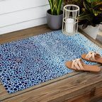 Japanese Art Navy Blue Wall Art Polkadot Abstract Print maximalist Wall Art Wabi Sabi Poster Outdoor Rug Gallery Image 2
