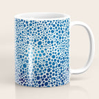 Japanese Art Navy Blue Wall Art Polkadot Abstract Print maximalist Wall Art Wabi Sabi Poster Coffee Mug Gallery Image 1