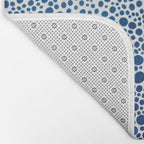 Japanese Art Navy Blue Wall Art Polkadot Abstract Print maximalist Wall Art Wabi Sabi Poster Bath Mat Gallery Image 2