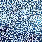 Japanese Art Navy Blue Wall Art Polkadot Abstract Print maximalist Wall Art Wabi Sabi Poster Coffee Mug Gallery Image 2