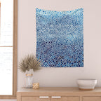 Japanese Art Navy Blue Wall Art Polkadot Abstract Print maximalist Wall Art Wabi Sabi Poster Wall Tapestry Gallery Image 2