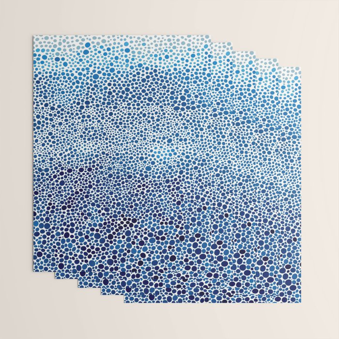 Japanese Art Navy Blue Wall Art Polkadot Abstract Print maximalist Wall Art Wabi Sabi Poster Wrapping Paper Gallery Image 3